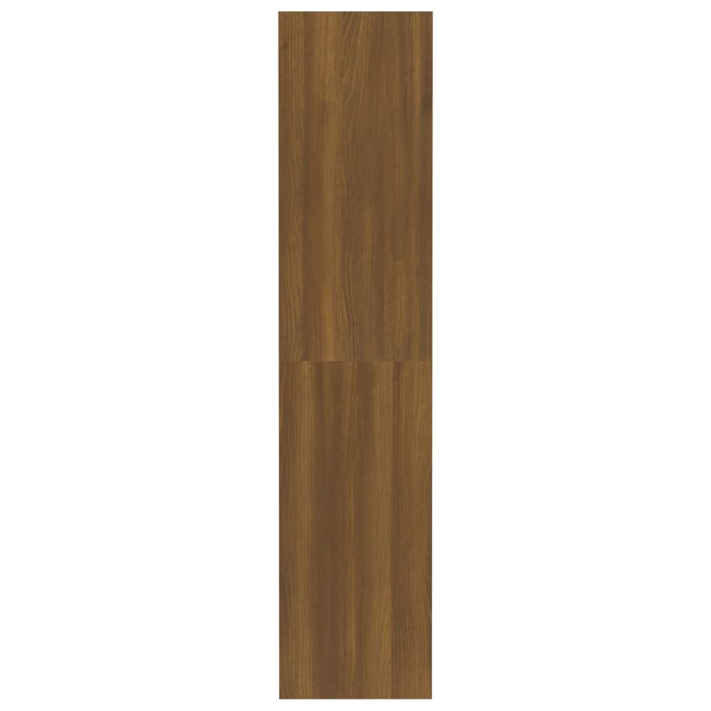 Bokhylle Brun Eik Romdeler 80x30x135 cm