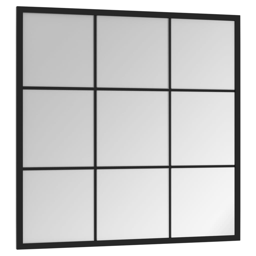 Veggspeil Svart 60x60 cm metall