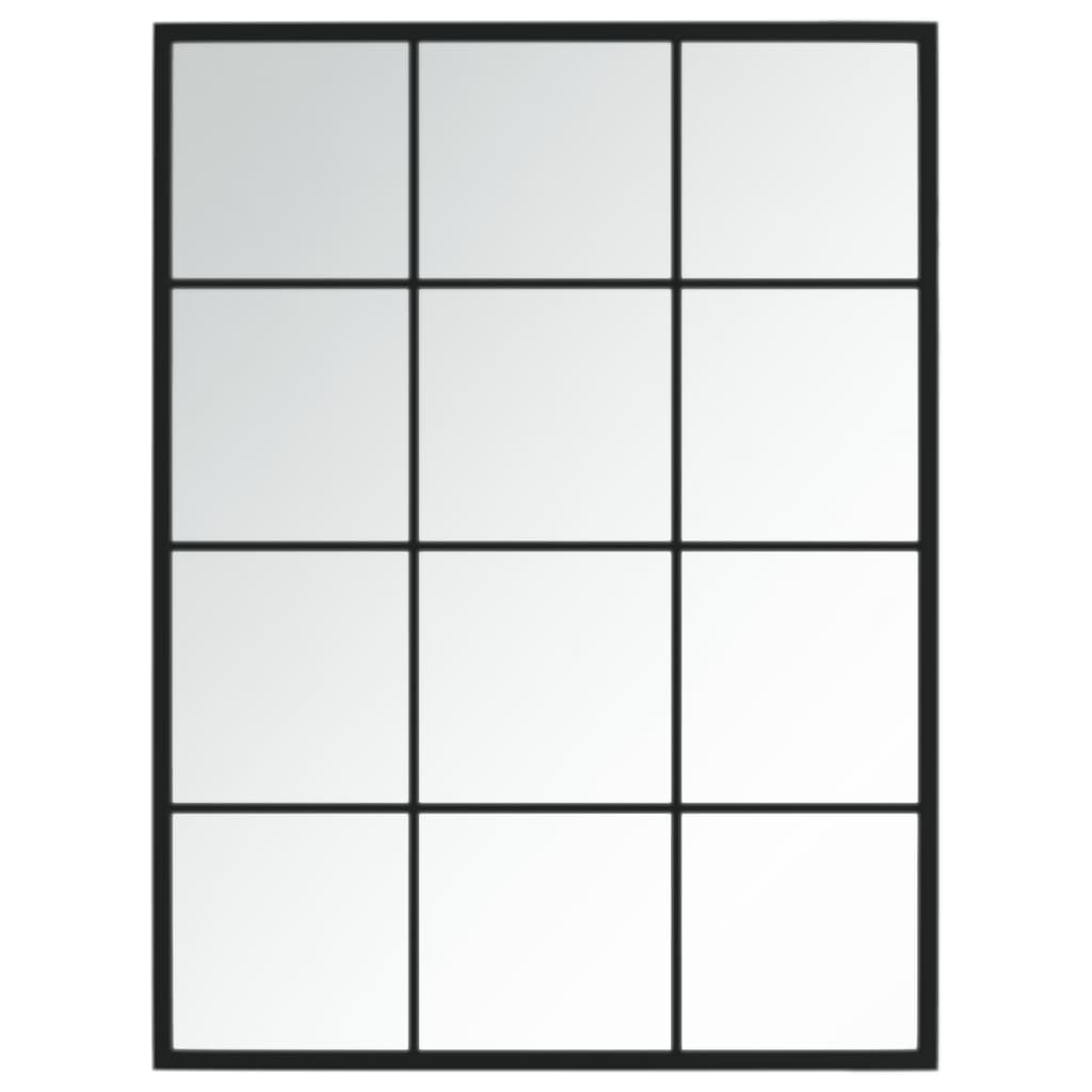 Veggspeil Svart 80x60 cm metall