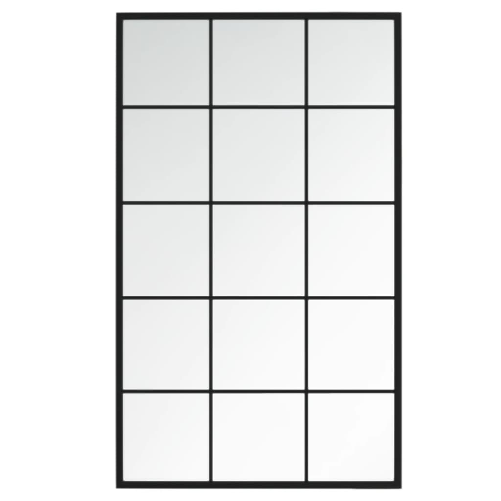 Veggspeil Svart 100x60 cm metall