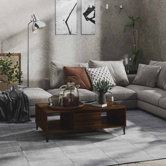 Salongbord Sofabord Brun Eik 103,5x60x35 cm