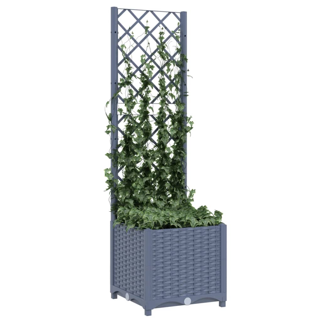 Hageespalje Plantekasse PP mørkegrå 40x40x136 cm PP