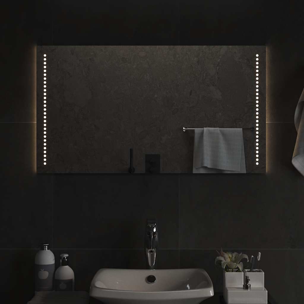 Baderomsspeil med LED 90x50 cm