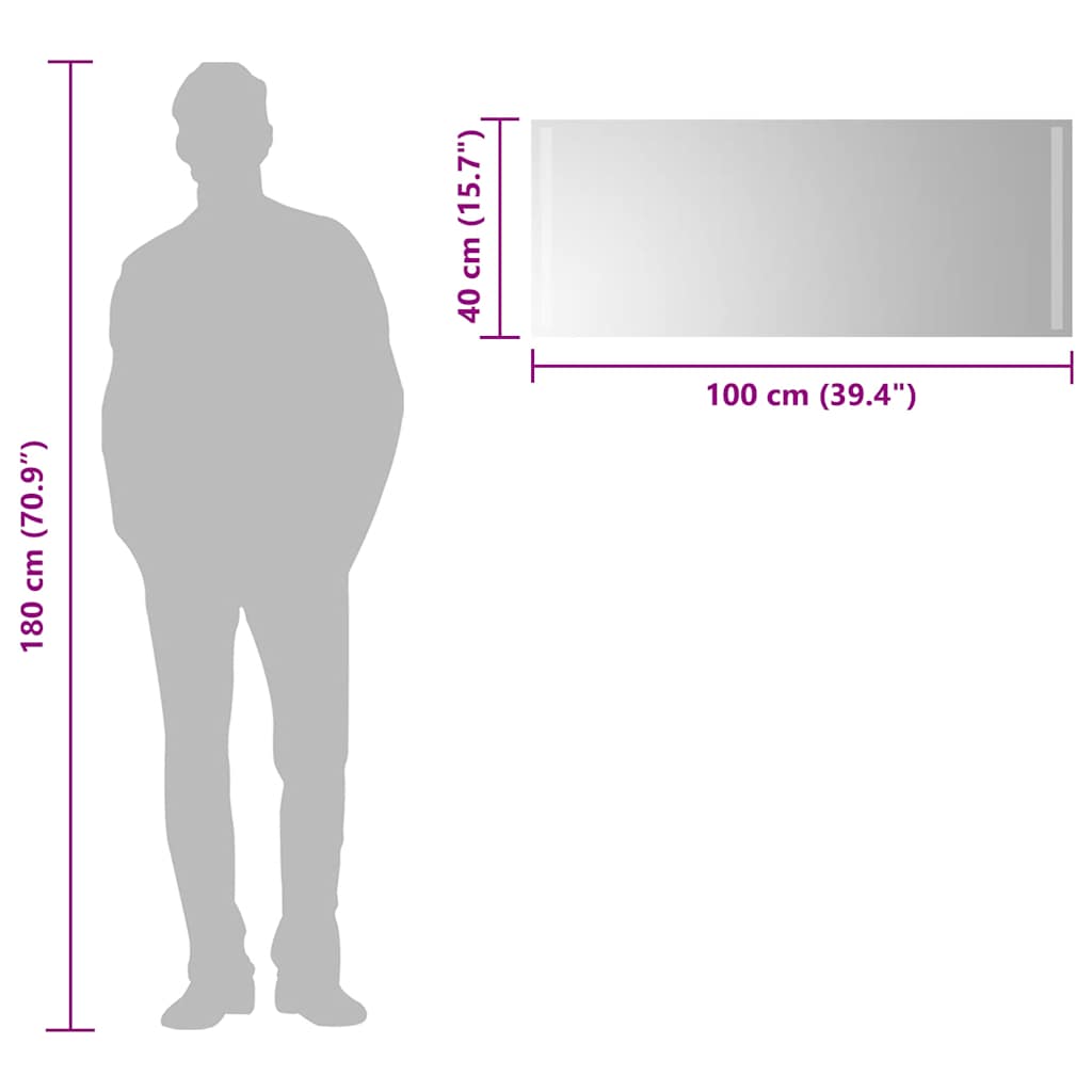 Baderomsspeil med LED 100x40 cm