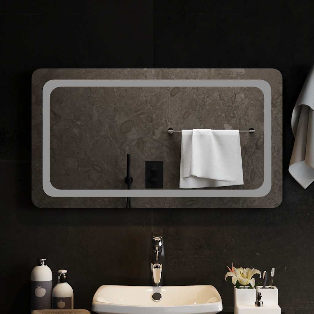 Baderomsspeil med LED 90x50 cm