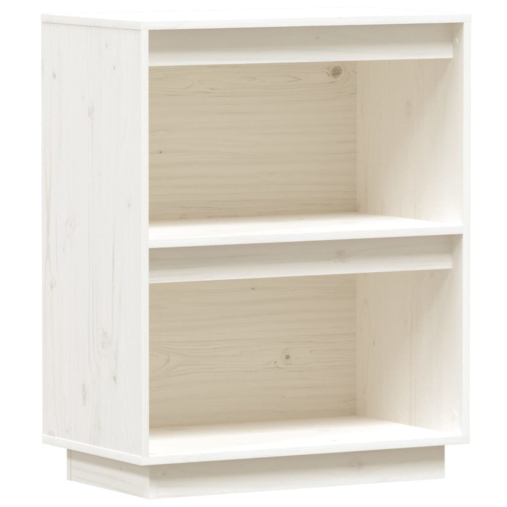 Bokhylle Hvit 60x34x75 cm heltre furu