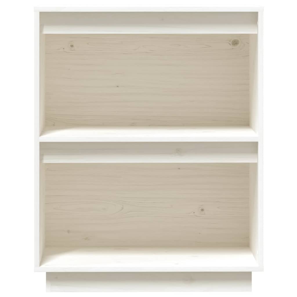 Bokhylle Hvit 60x34x75 cm heltre furu