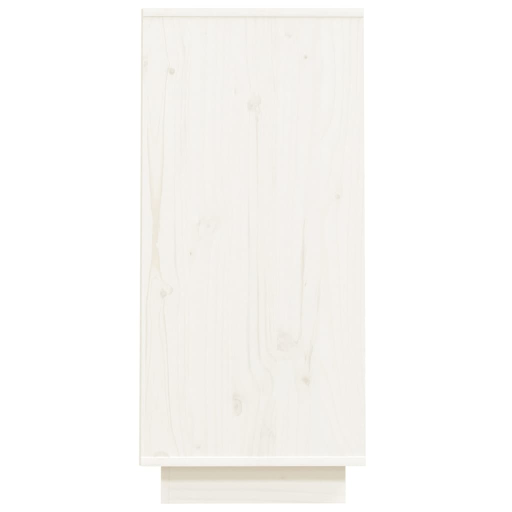 Bokhylle Hvit 60x34x75 cm heltre furu