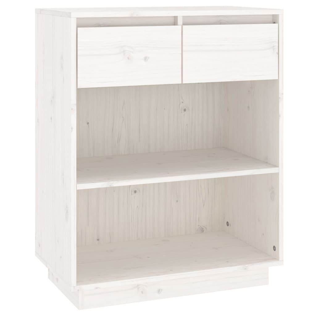 Avlastningsbord konsollbord Hvit 60x34x75 cm heltre furu