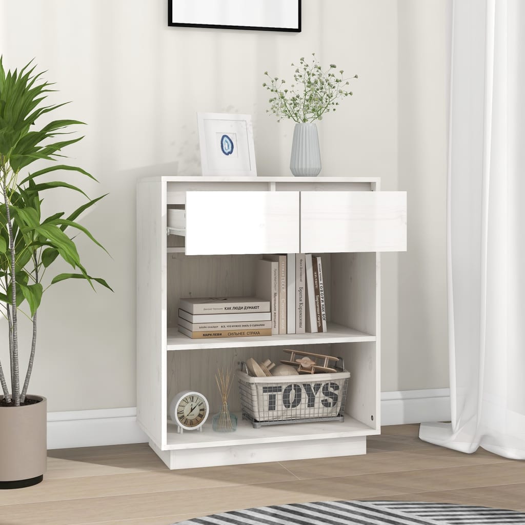 Avlastningsbord konsollbord Hvit 60x34x75 cm heltre furu