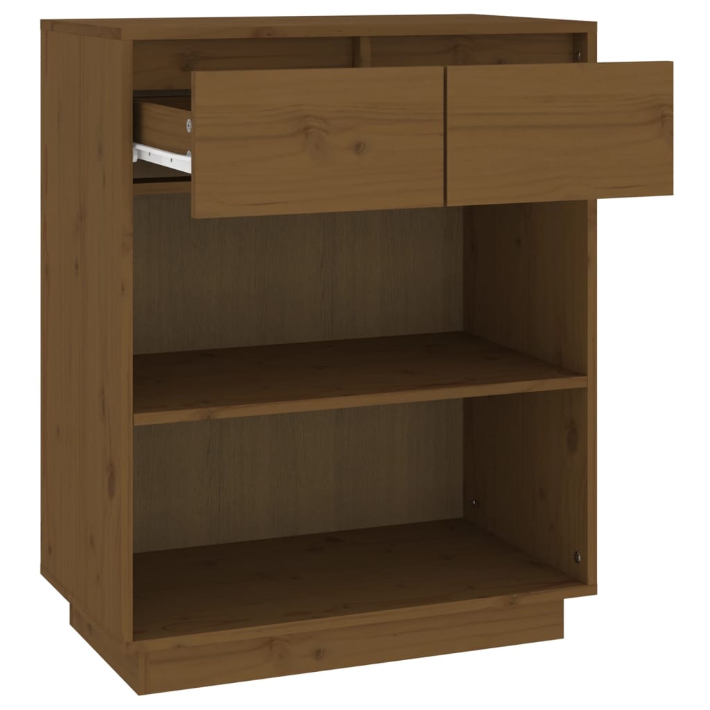 Avlastningsbord Konsollbord Brun Honningbrun 60x34x75 cm heltre furu