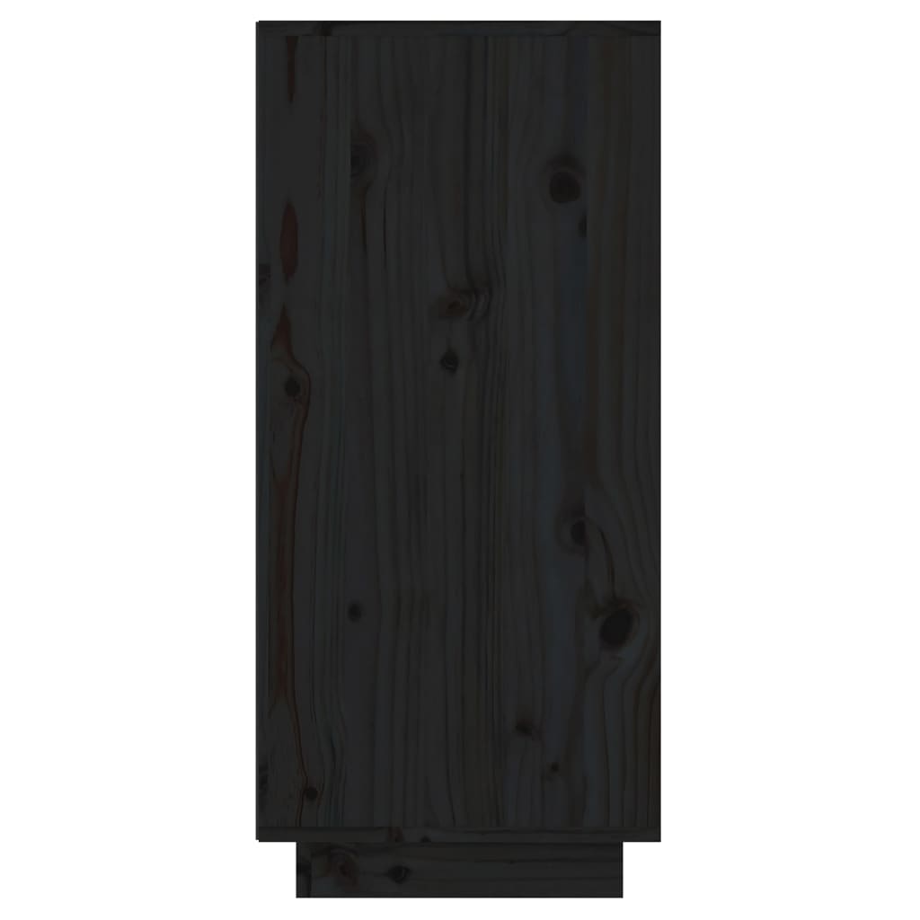 Bokhylle Svart 60x34x75 cm heltre furu