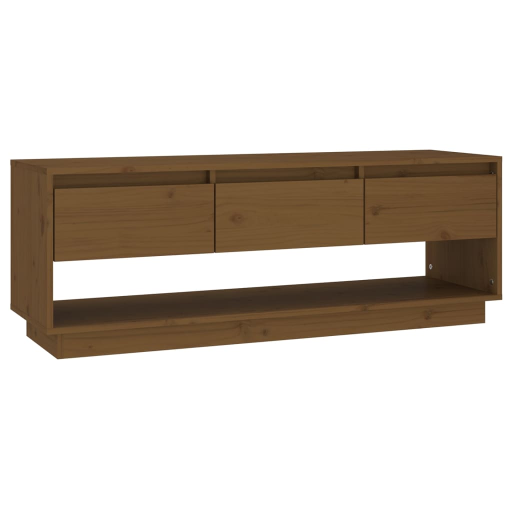 TV-Møbel Brun Tv-benk Honningbrun 110,5x34x40 cm heltre furu