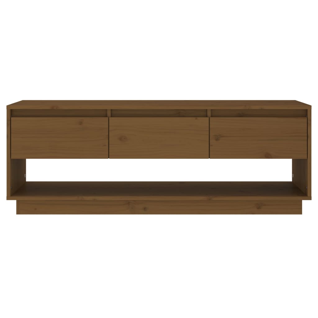 TV-Møbel Brun Tv-benk Honningbrun 110,5x34x40 cm heltre furu