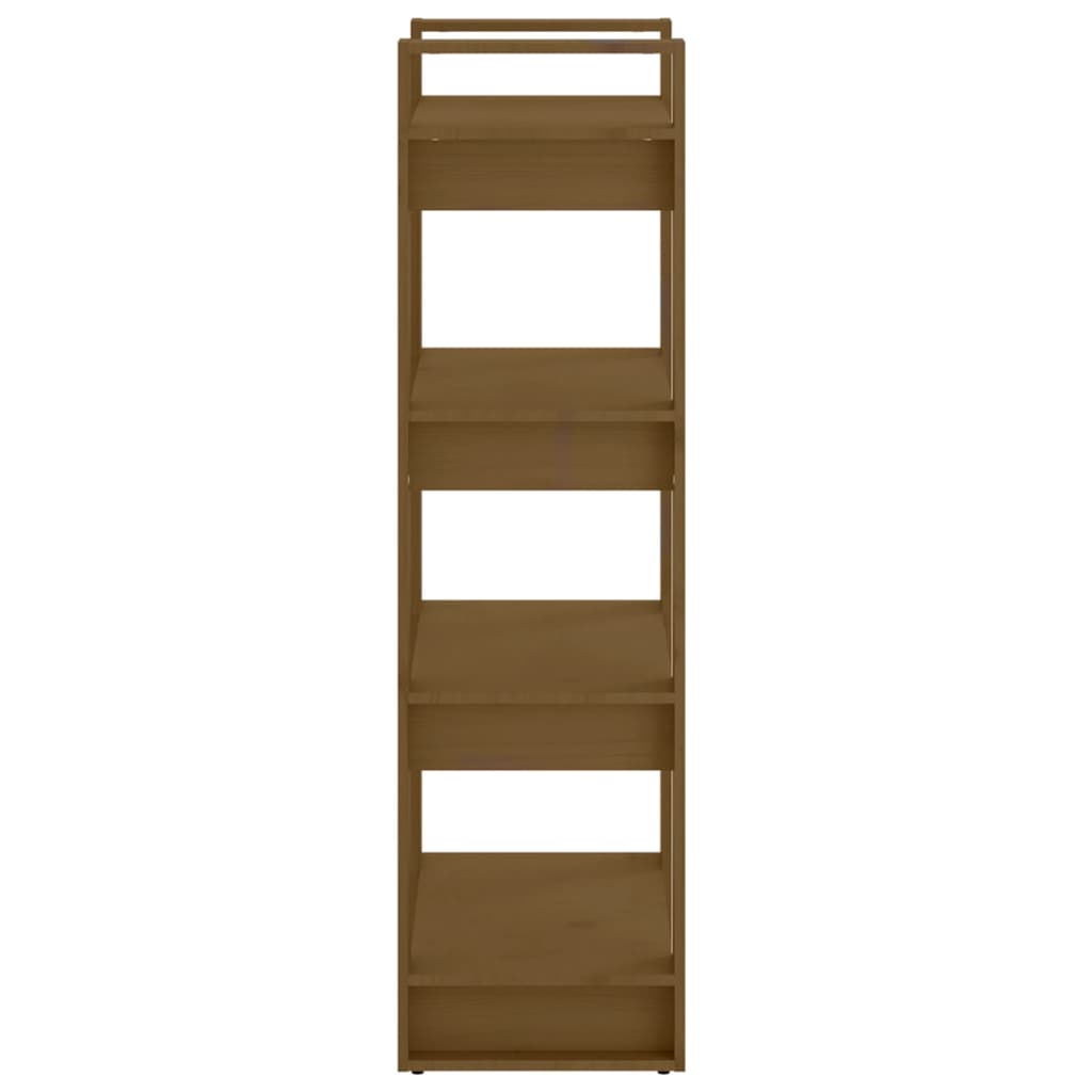 Bokhylle Honningbrun Romdeler 60x35x125 cm heltre