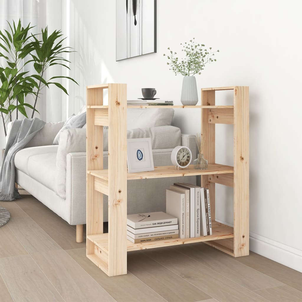 Bokhylle DIV. Romdeler 80x35x91 cm heltre furu