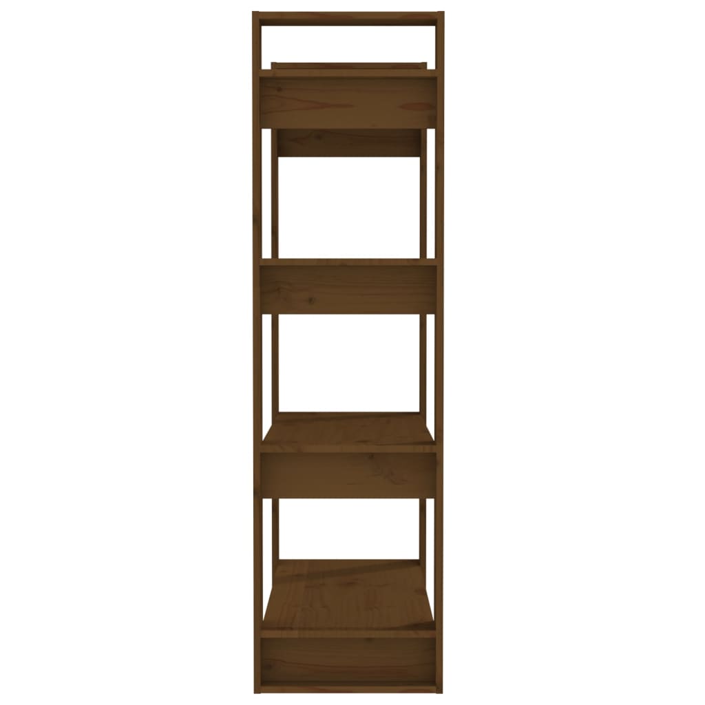 Bokhylle Honningbrun Romdeler 80x35x125 cm heltre