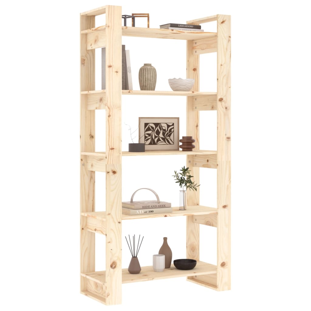 Bokhylle Tre Romdeler 80x35x160 cm heltre