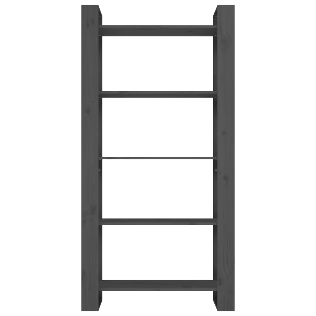 Bokhylle Grå Romdeler 80x35x160 cm heltre