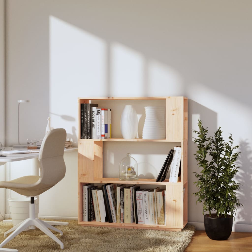 Bokhylle/romdeler 80x25x101 cm heltre furu
