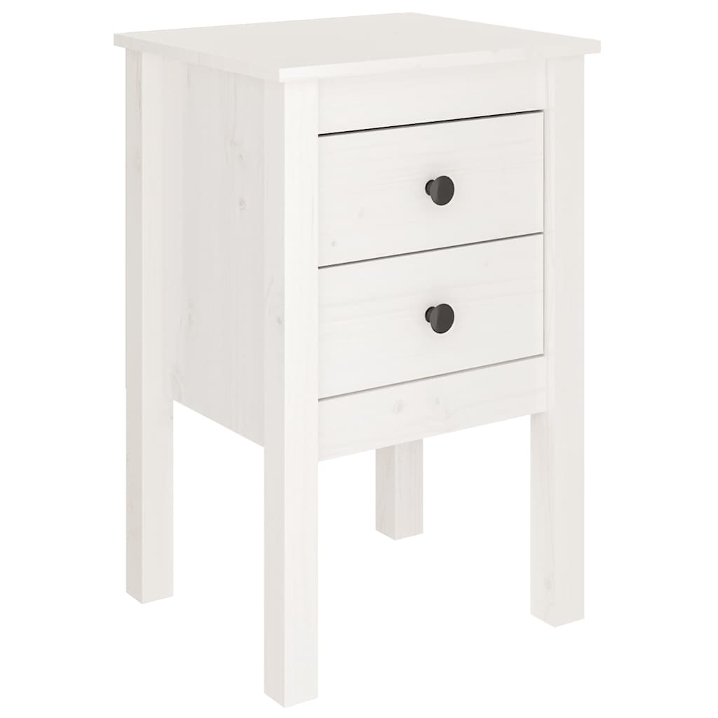 Nattbord Sengbord Hvit 40x35x61,5 cm heltre furu