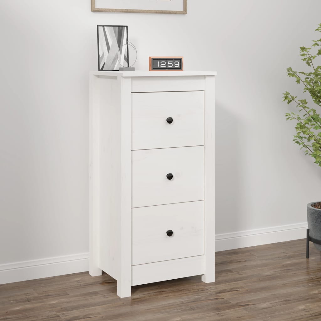 Skjenk Hvit 40x35x80 cm heltre furu