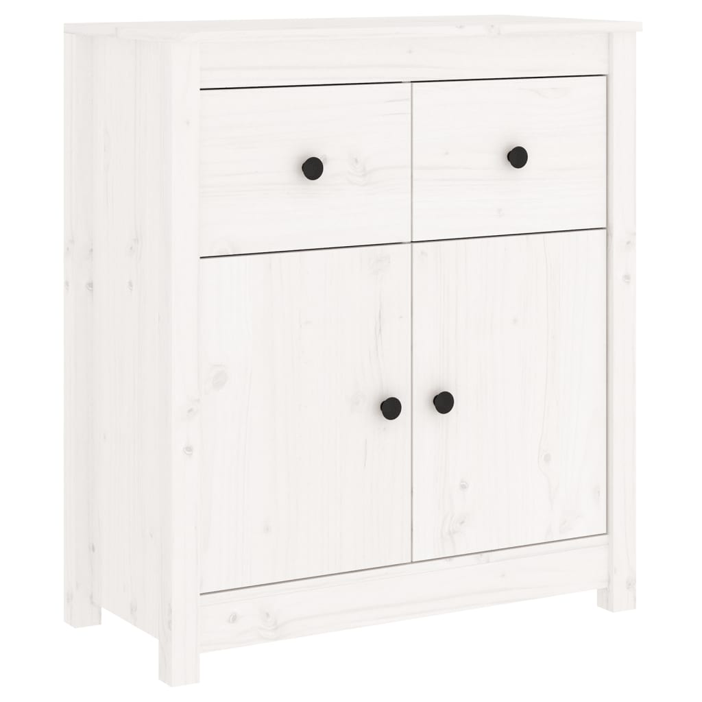 Skjenk Hvit 70x35x80 cm heltre furu