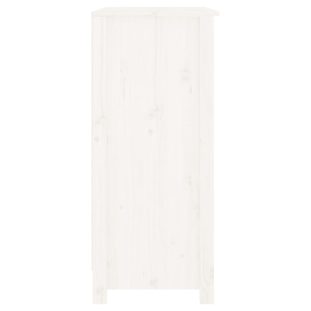 Skjenk Hvit 70x35x80 cm heltre furu