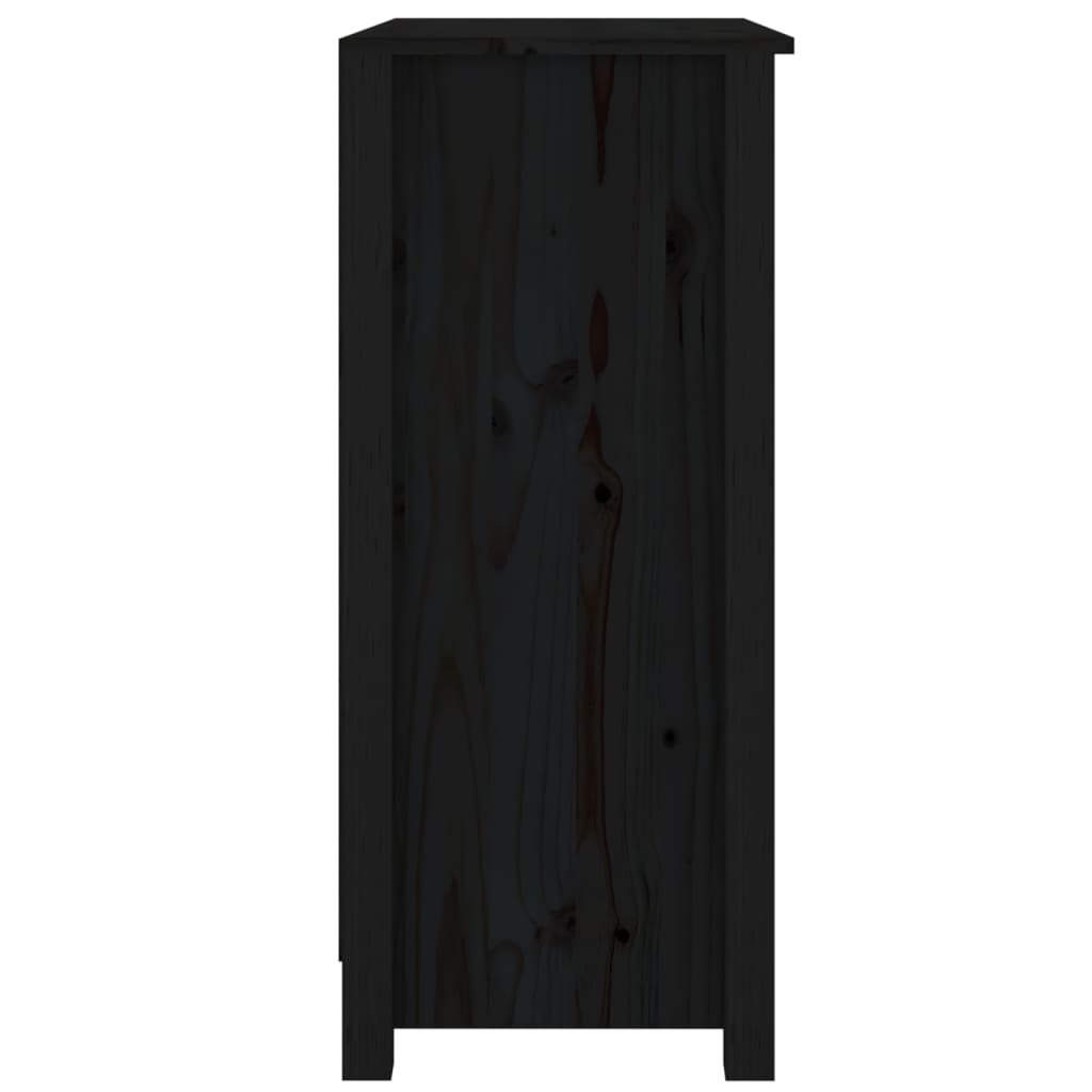 Skjenk Svart 70x35x80 cm heltre furu