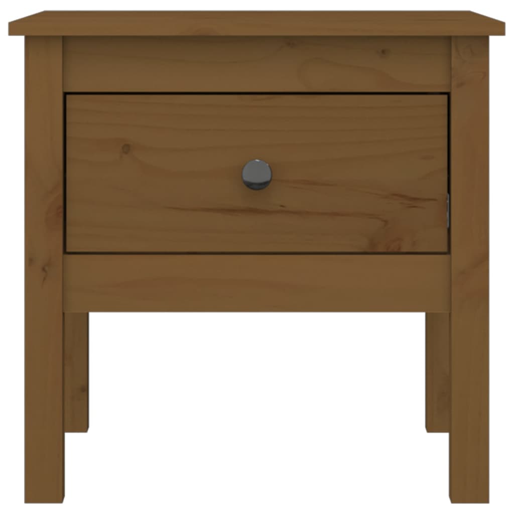 Sidebord Tre 2 stk Honningbrun 50x50x49 cm heltre furu
