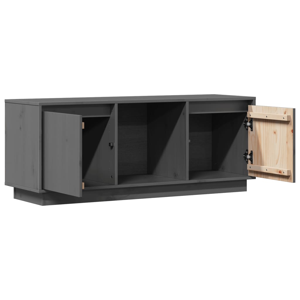 TV-Møbel Grå TV-benk 110,5x35x44 cm heltre furu