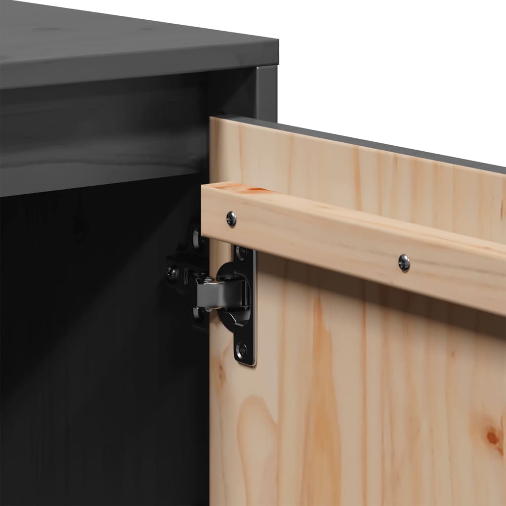 TV-Møbel Grå TV-benk 110,5x35x44 cm heltre furu