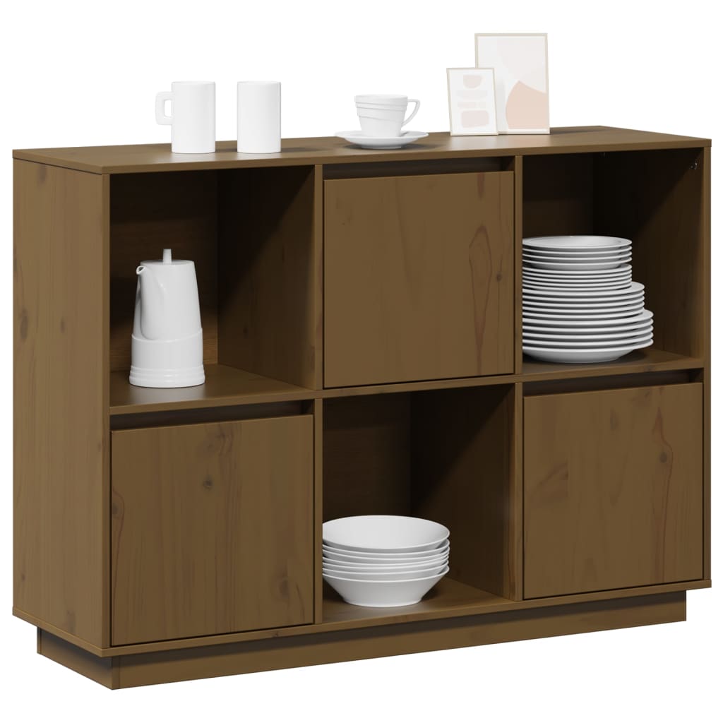 Skjenk Honningbrun 110,5x35x80 cm heltre furu