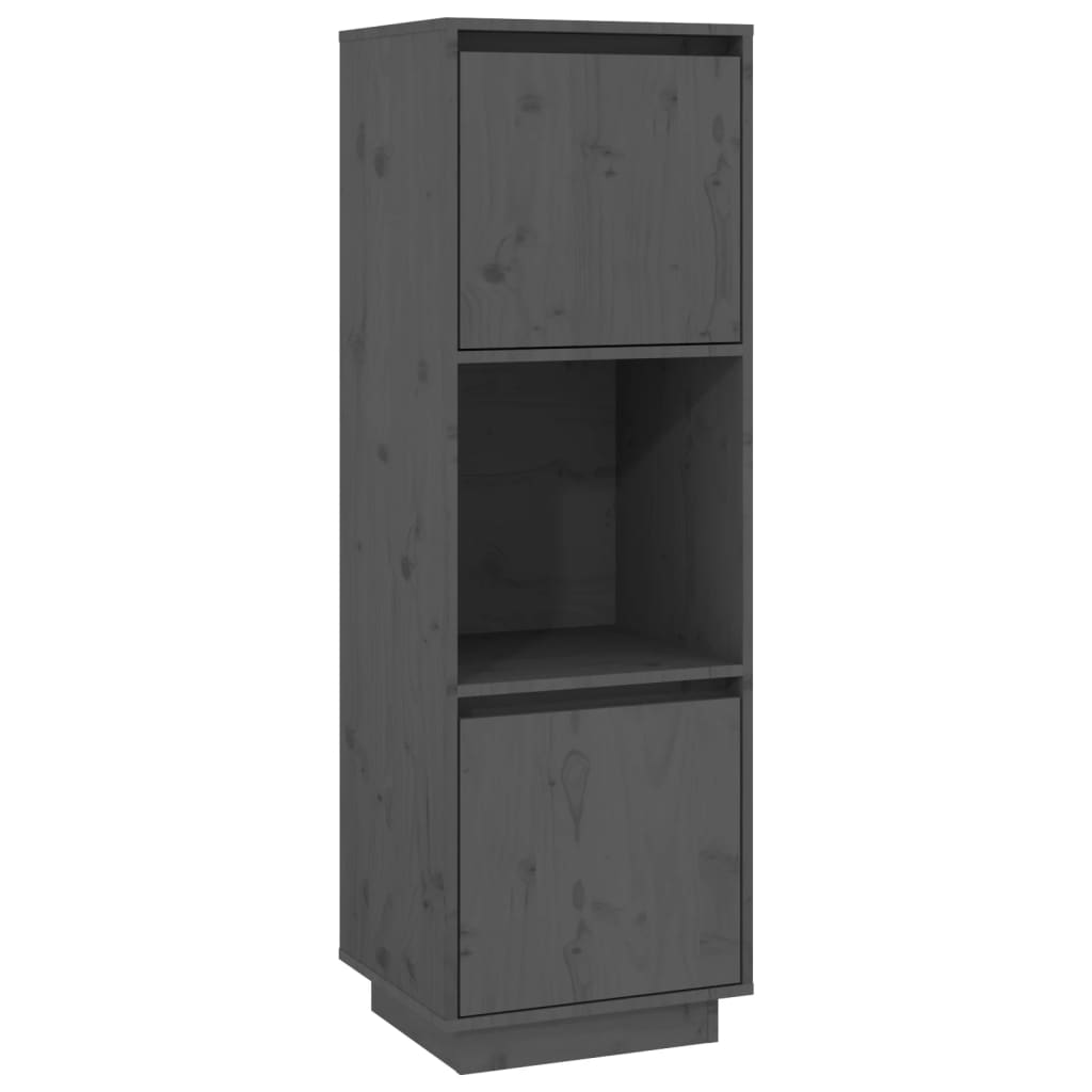 Skap grå 38x35x117 cm heltre furu