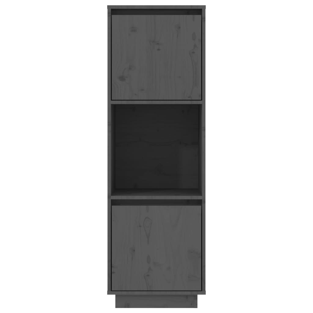 Skap grå 38x35x117 cm heltre furu