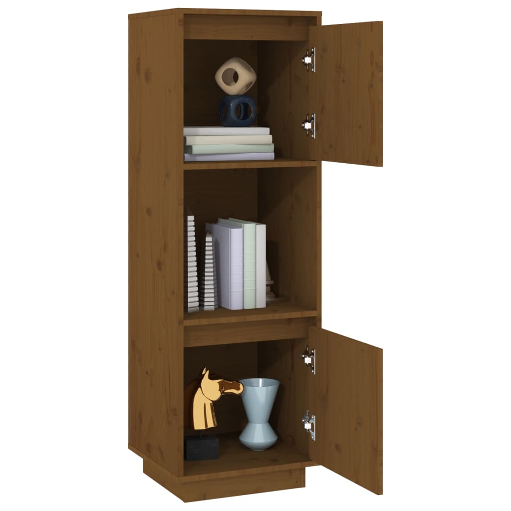 Skap honningbrun 38x35x117 cm heltre furu