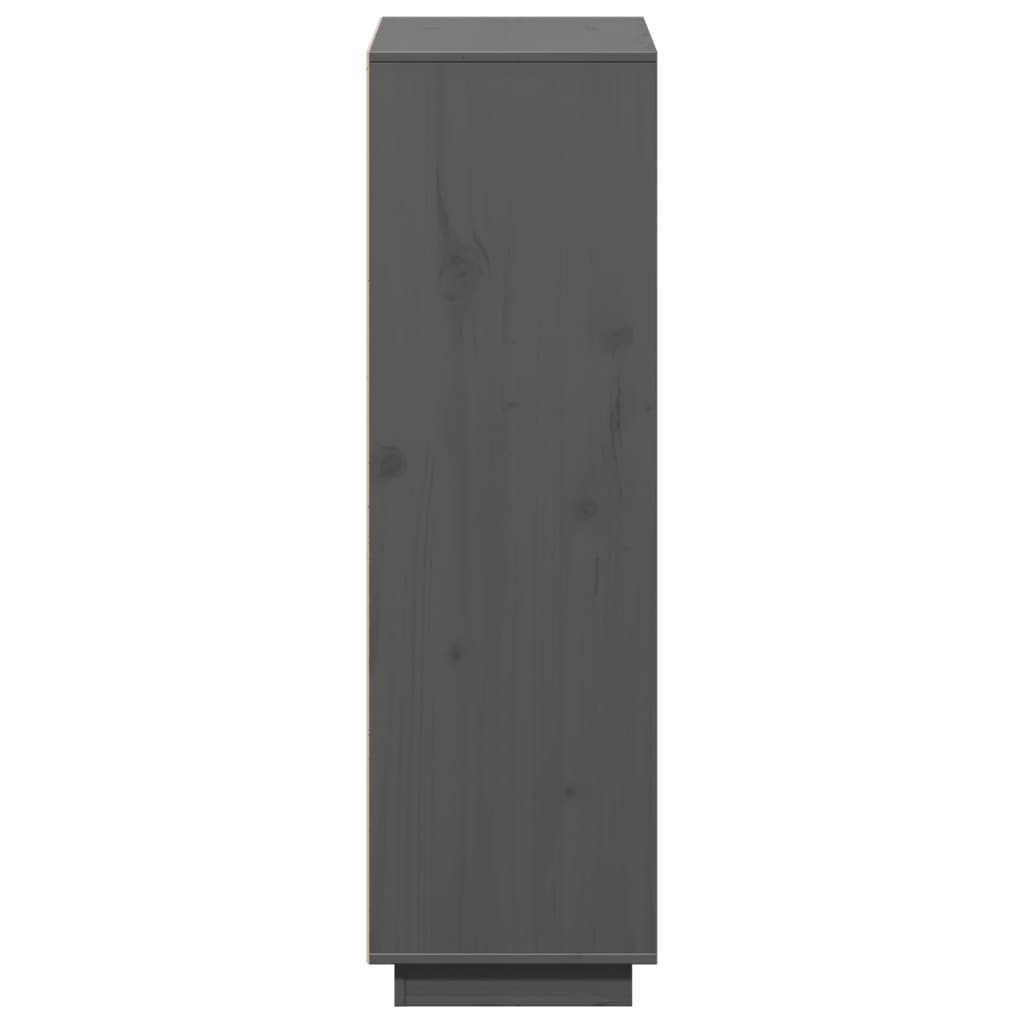 Skap grå 74x35x117 cm heltre furu