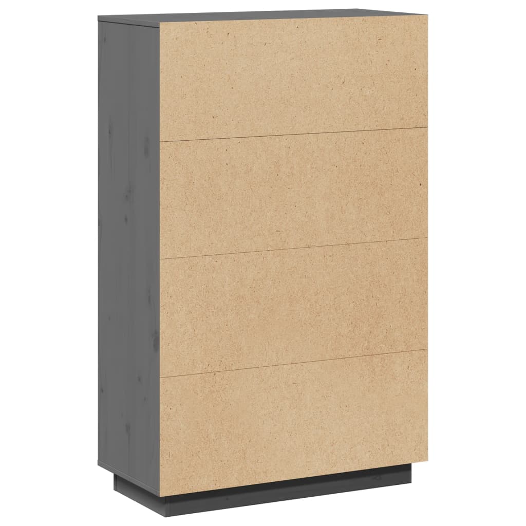 Skap Grå 74x35x117 cm heltre furu