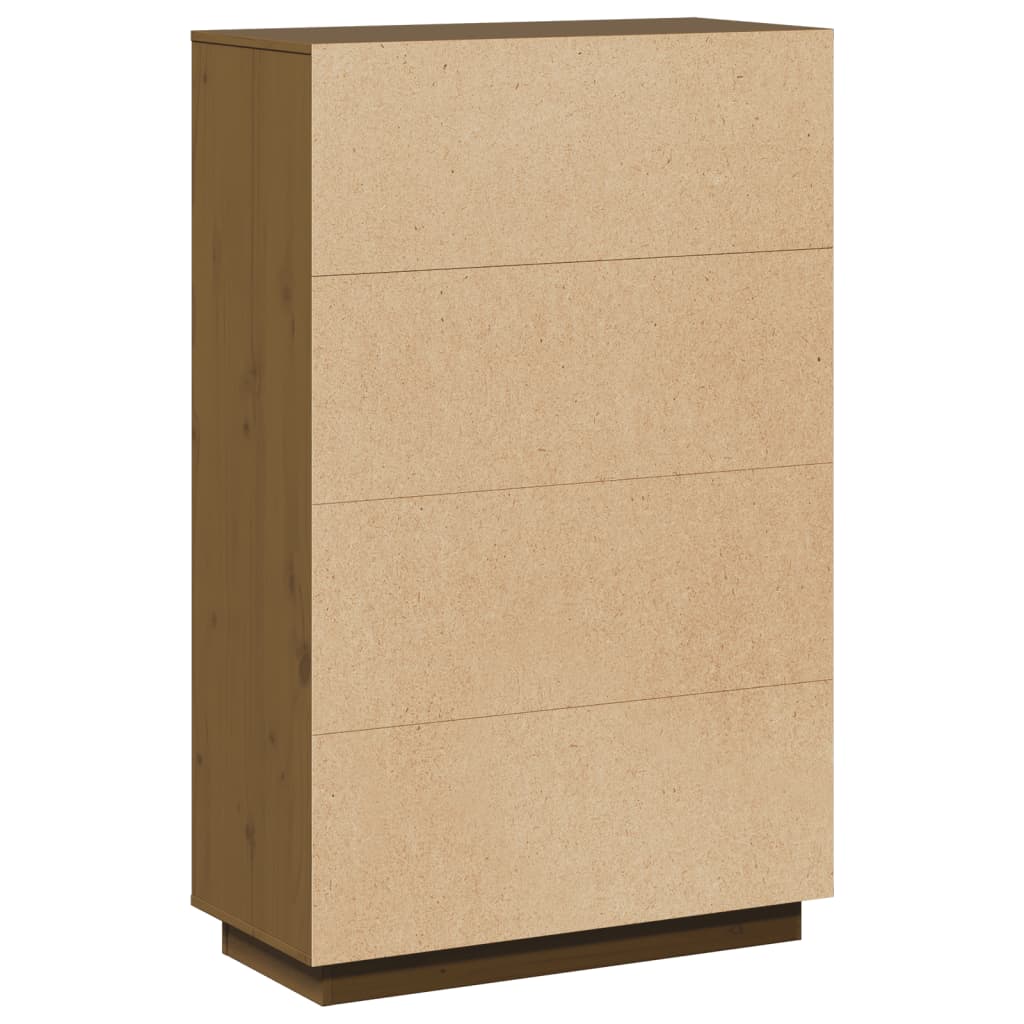 Skap honningbrun 74x35x117 cm heltre furu
