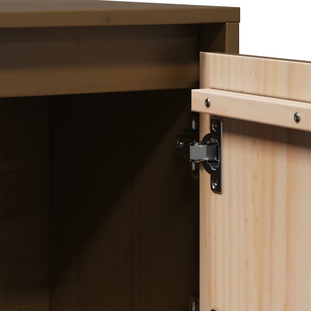Skap honningbrun 74x35x117 cm heltre furu