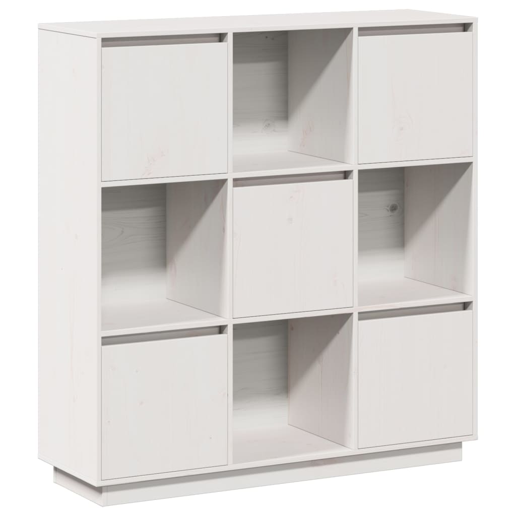Skap hvit 110,5x35x117 cm heltre furu
