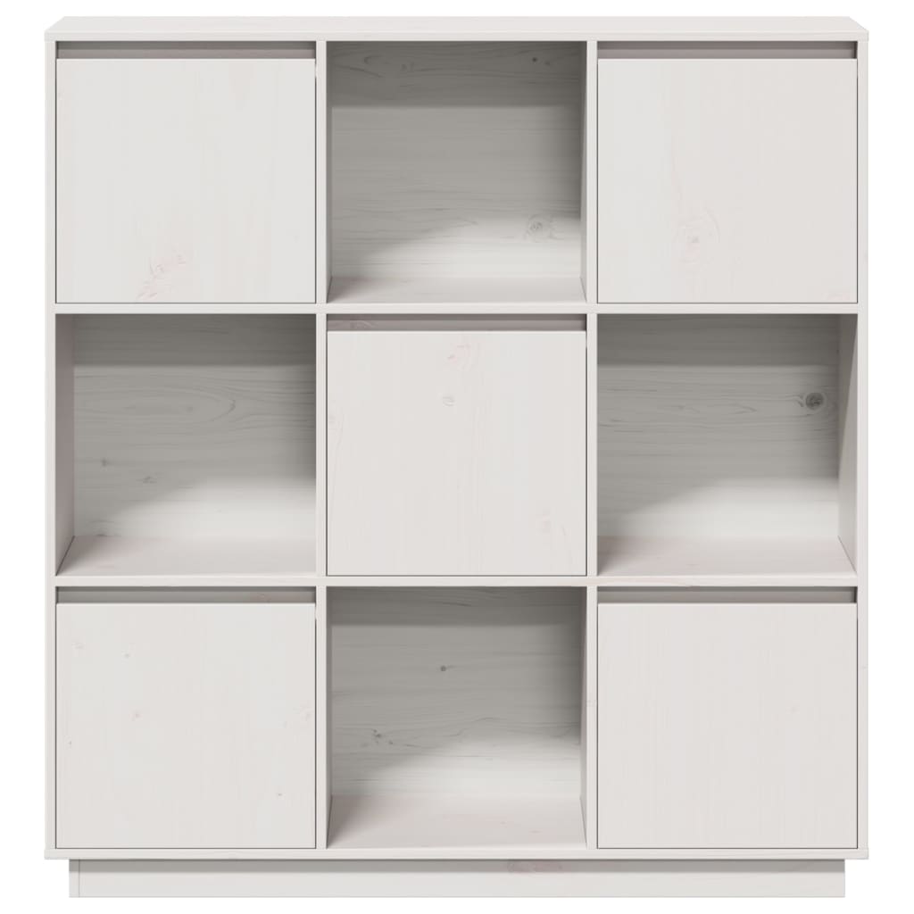 Skap hvit 110,5x35x117 cm heltre furu