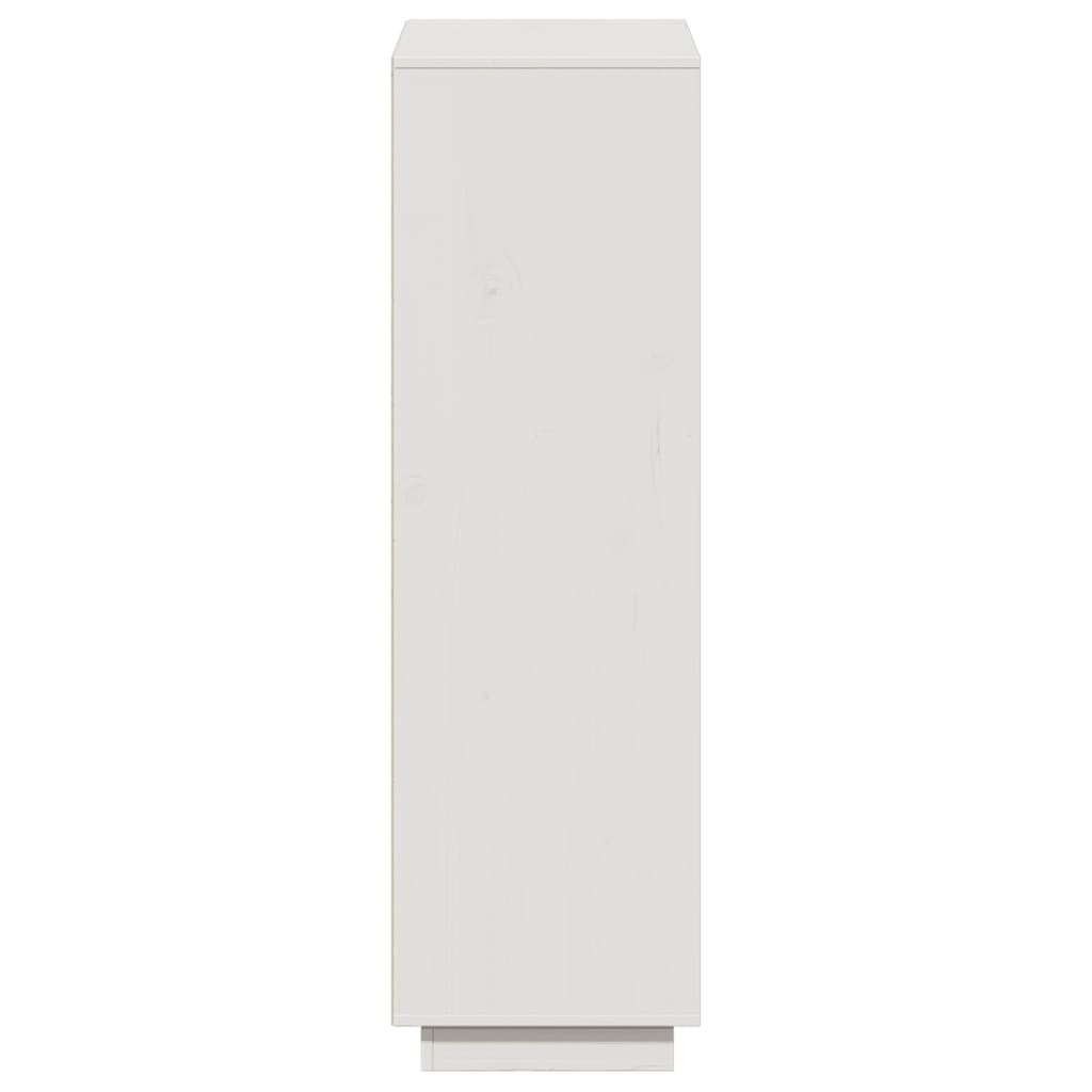 Skap hvit 110,5x35x117 cm heltre furu