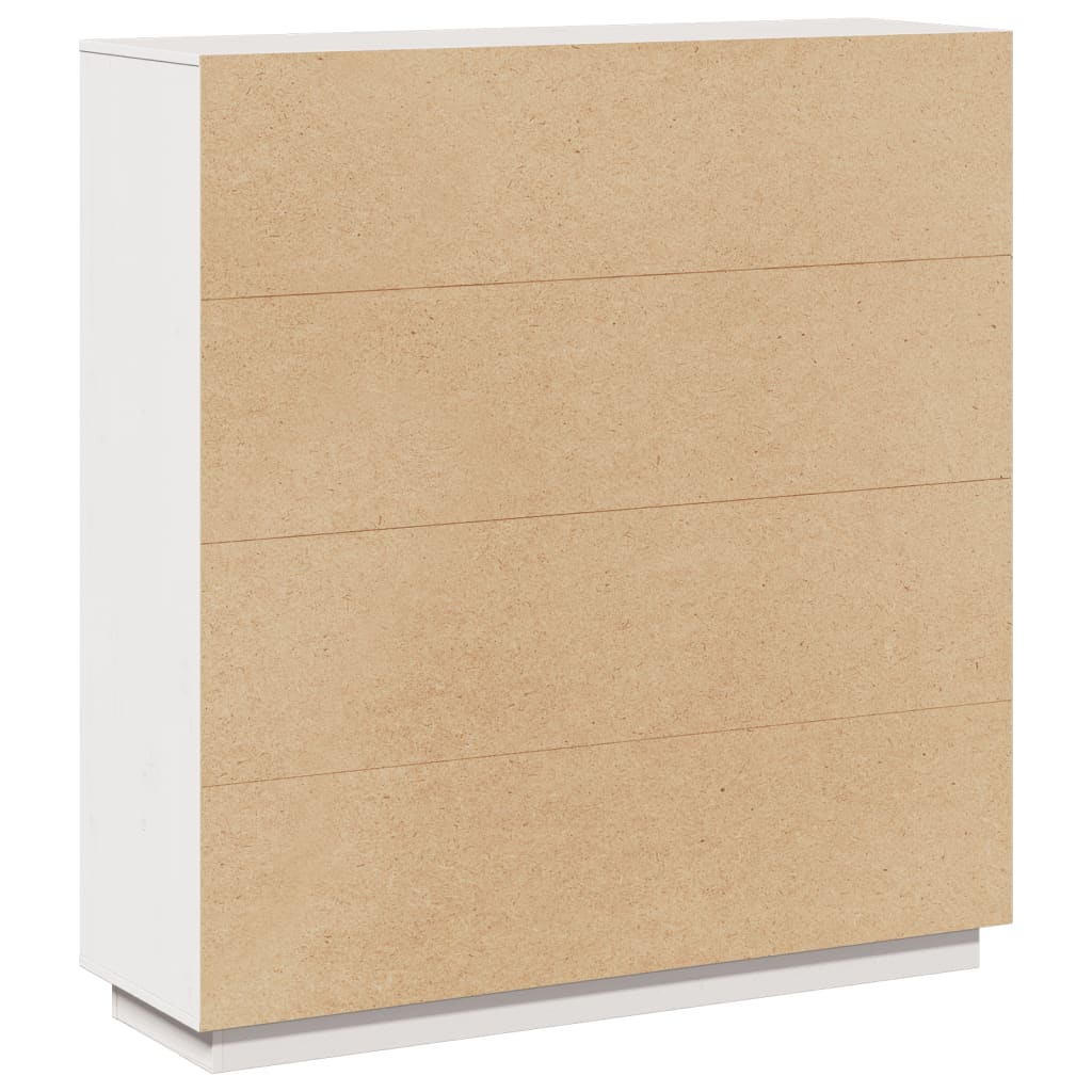 Skap hvit 110,5x35x117 cm heltre furu