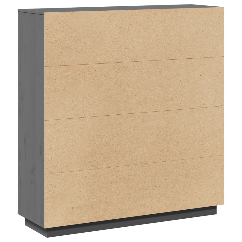 Skap Grå 110,5x35x117 cm heltre furu