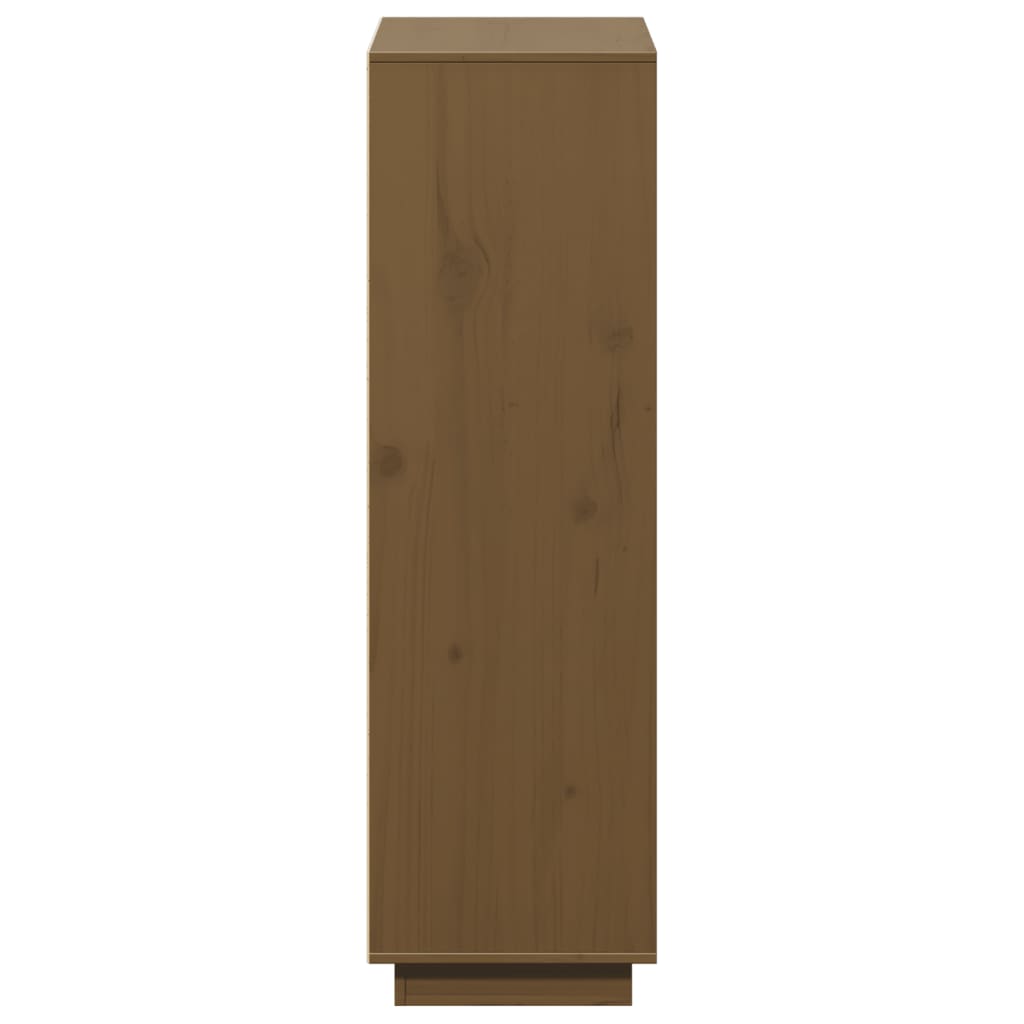 Skap honningbrun 110,5x35x117 cm heltre furu