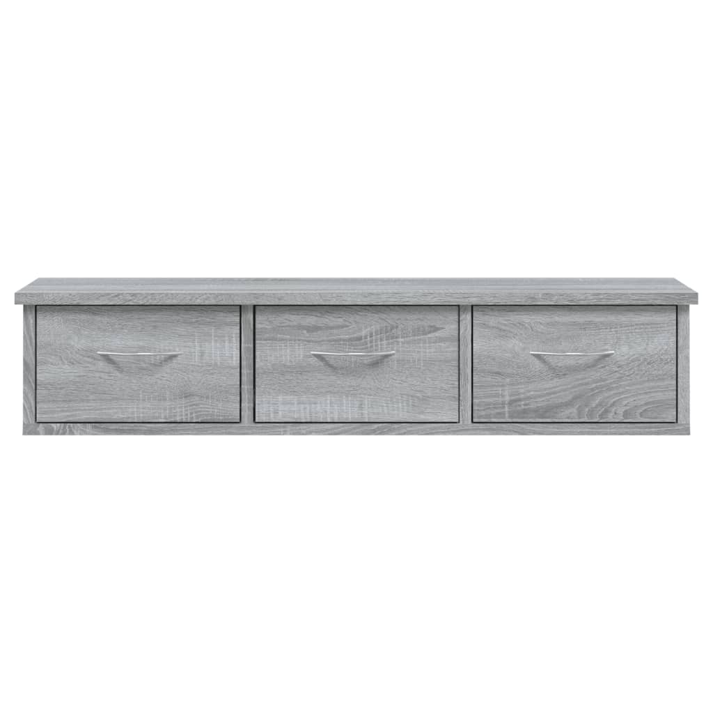 Veggskap grå sonoma eik 88x26x18,5 cm konstruert tre