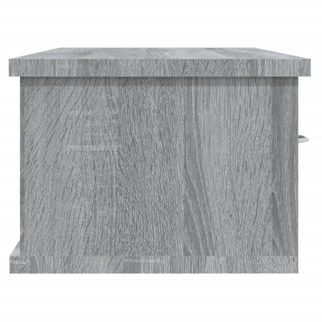 Veggskap grå sonoma eik 88x26x18,5 cm konstruert tre