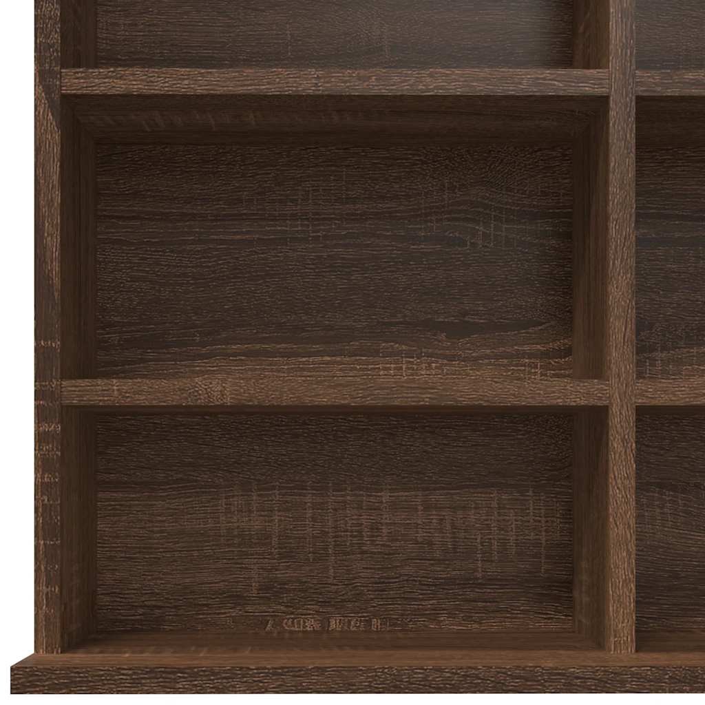 CD-skap brun eik 102x23x177,5 cm konstruert tre