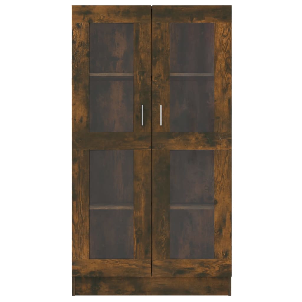 Vitrineskap Røkt Eik 82,5x30,5x150 cm